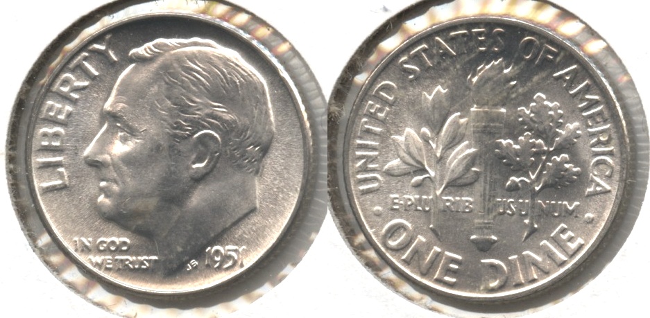 1951 Roosevelt Dime MS-64 #g