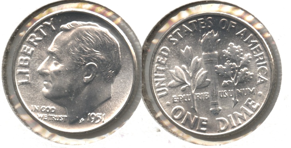 1951 Roosevelt Dime MS-64 #i