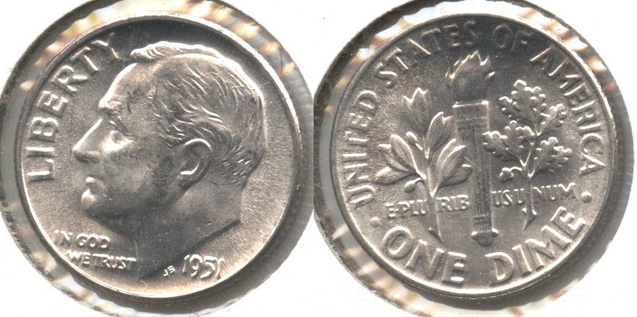 1951 Roosevelt Dime MS-64 #l