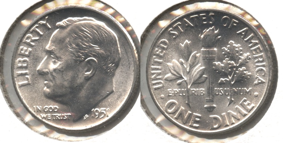 1951 Roosevelt Dime MS-64 #n