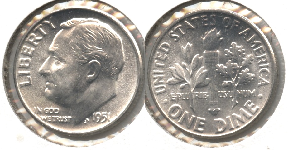 1951 Roosevelt Dime MS-64 #o
