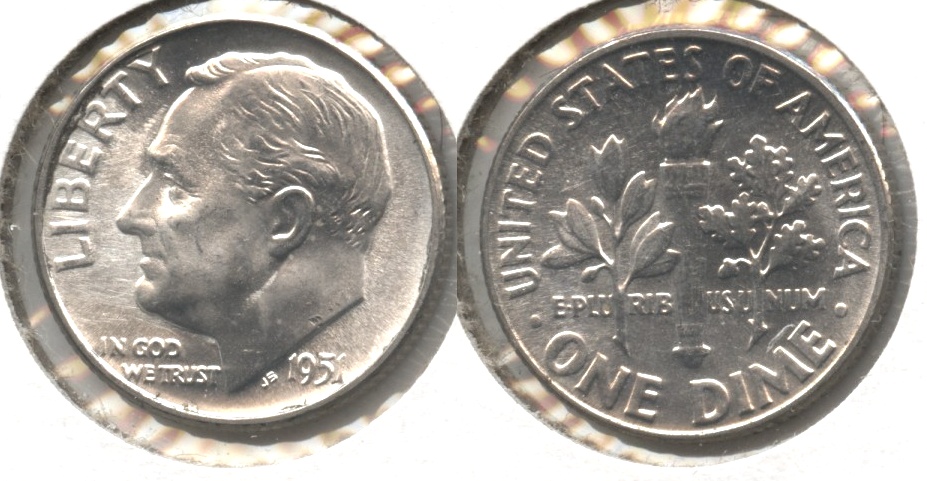 1951 Roosevelt Dime MS-64 #q