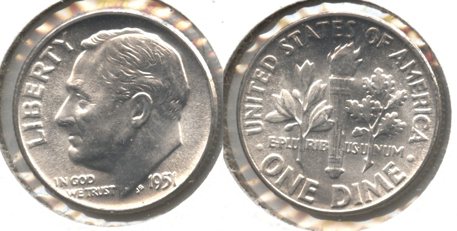 1951 Roosevelt Dime MS-64 #r