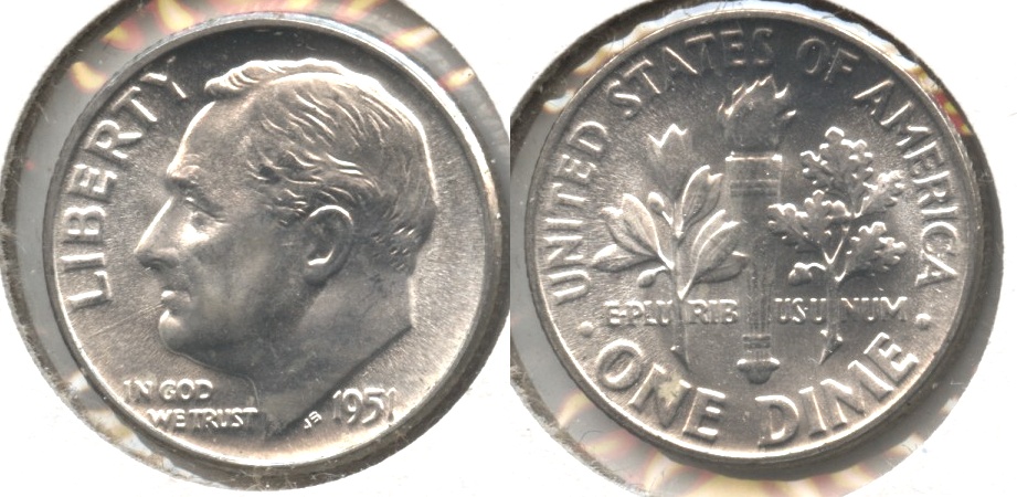 1951 Roosevelt Dime MS-64 #y