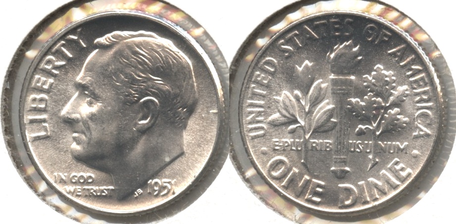 1951 Roosevelt Dime MS-65