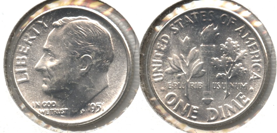 1951 Roosevelt Dime MS-65 #c