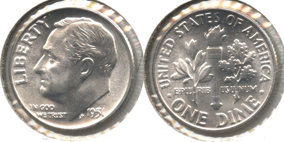 1951 Roosevelt Dime MS-65 #e