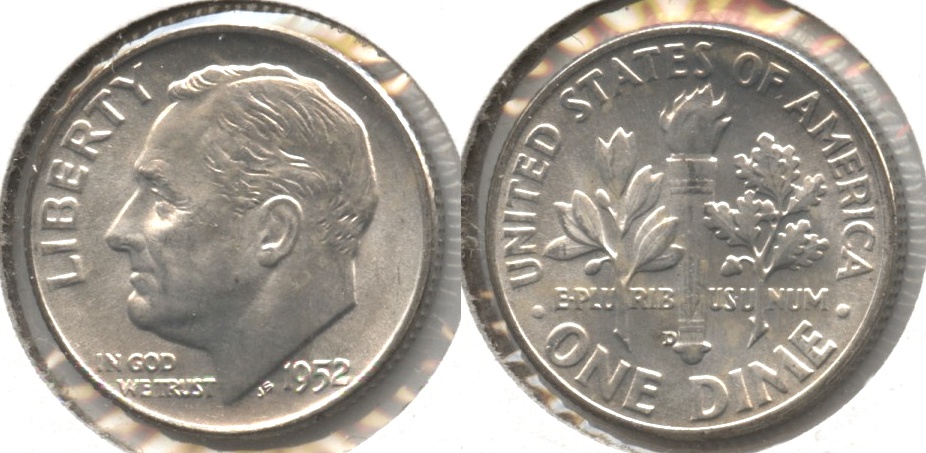 1952-D Roosevelt Dime MS-63 #c