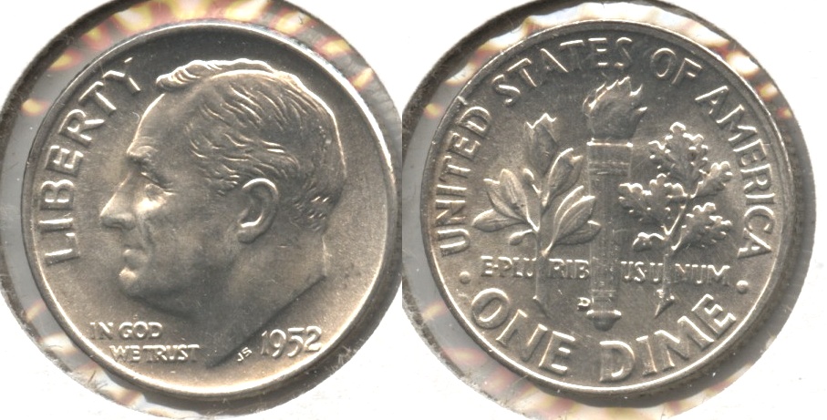1952-D Roosevelt Dime MS-63 #f