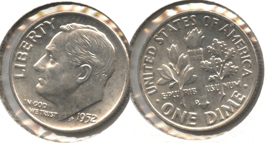 1952-D Roosevelt Dime MS-63 #g
