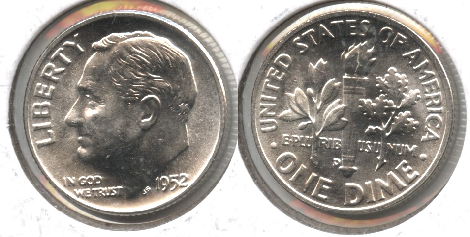 1952-D Roosevelt Dime MS-64 #a