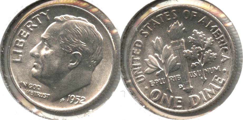 1952-D Roosevelt Dime MS-64 #f