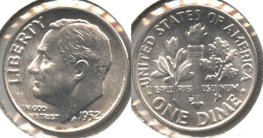 1952-D Roosevelt Dime MS-64 #j
