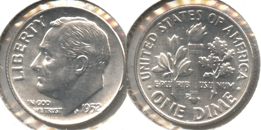 1952-D Roosevelt Dime MS-64 #k