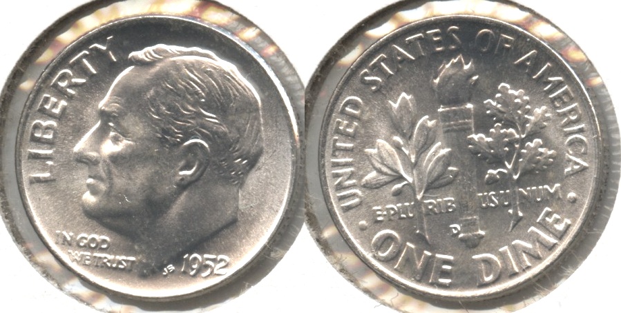 1952-D Roosevelt Dime MS-64 #p