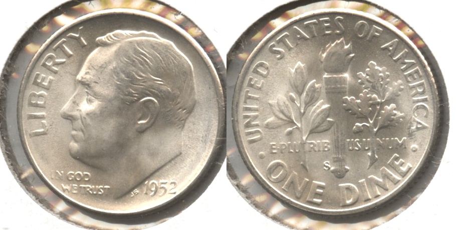 1952-S Roosevelt Dime MS-63 #f