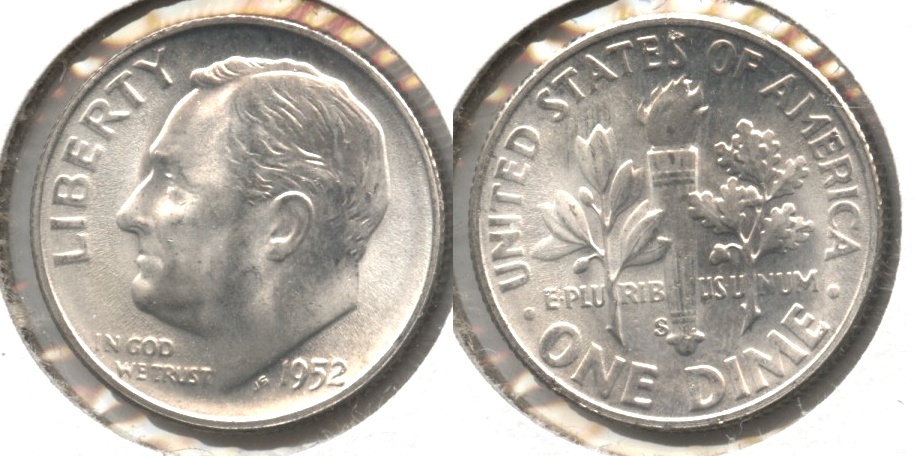 1952-S Roosevelt Dime MS-64 #e