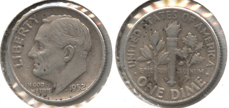 1952-S Roosevelt Dime VF-20