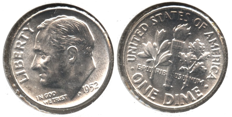1952 Roosevelt Dime MS-64 #t