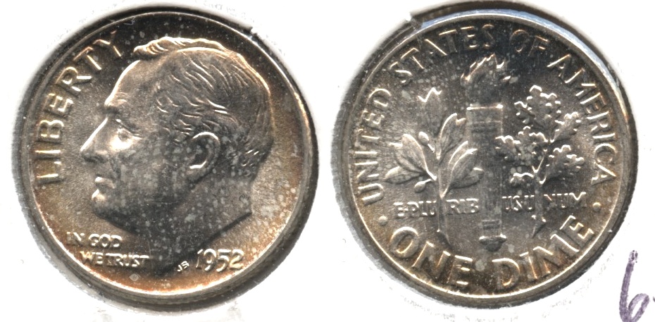 1952 Roosevelt Dime MS-65 #a
