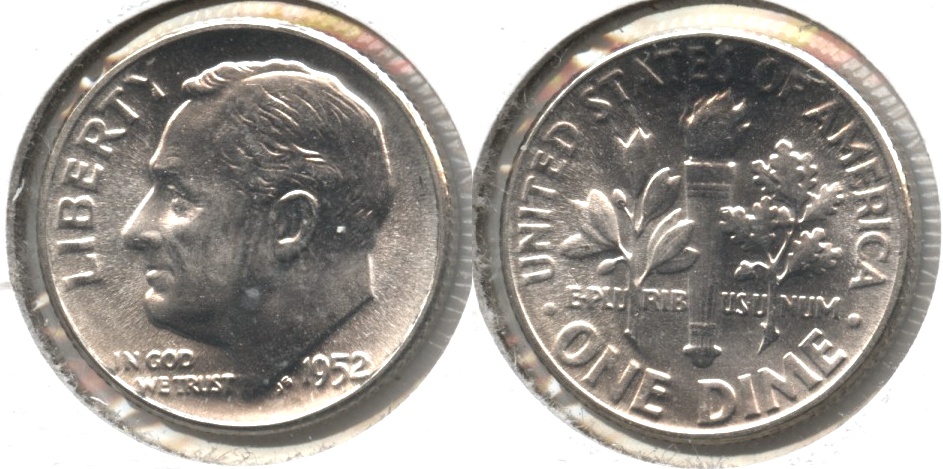 1952 Roosevelt Dime MS-65 #e