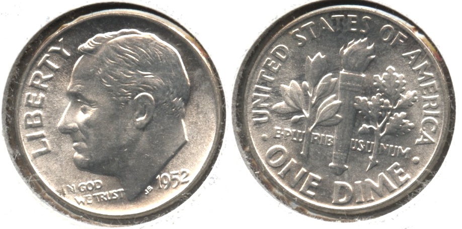 1952 Roosevelt Dime MS-65 #o