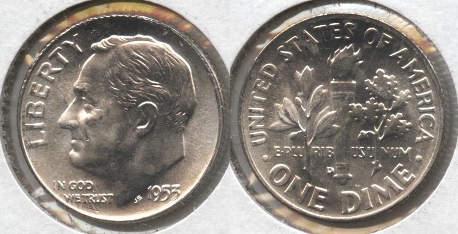 1953-D Roosevelt Dime MS-63 #a