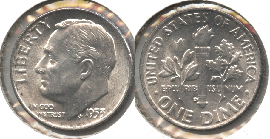 1953-D Roosevelt Dime MS-63 #b