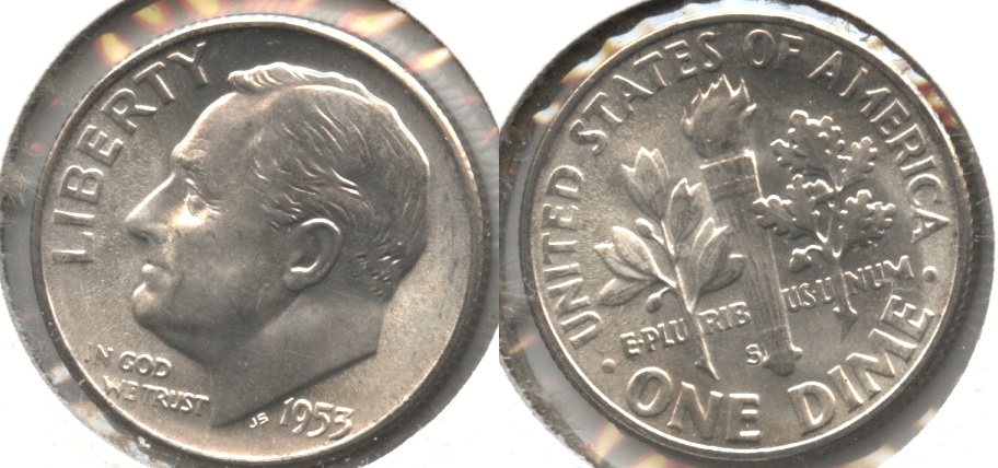 1953-S Roosevelt Dime MS-64 #b