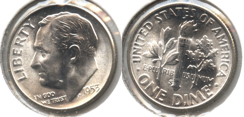1953-S Roosevelt Dime MS-65 #b