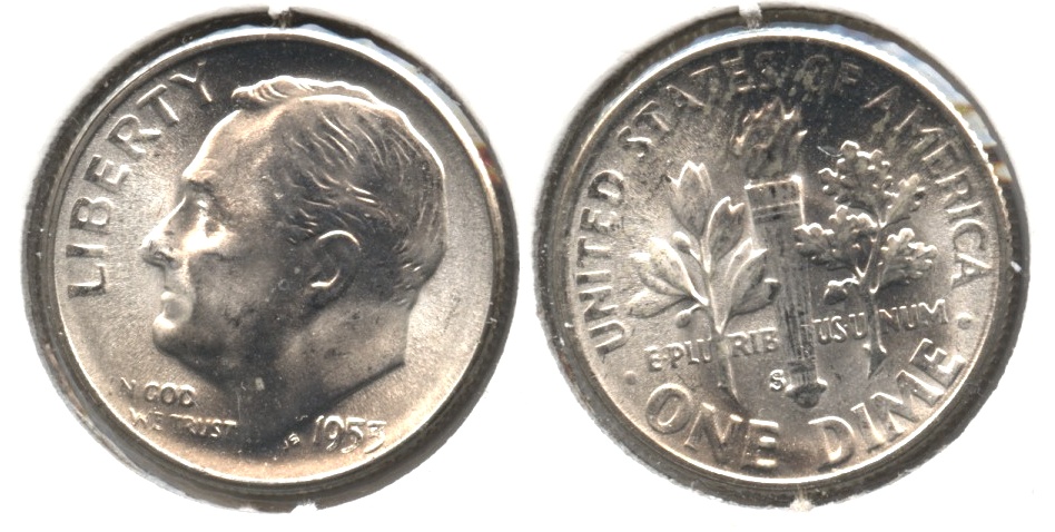 1953-S Roosevelt Dime MS-65 #c