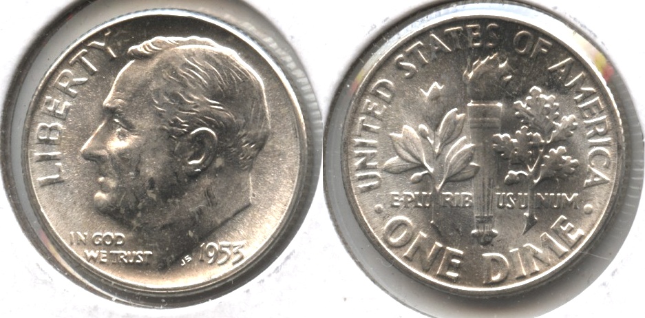 1953 Roosevelt Dime MS-60 #d