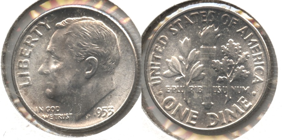 1953 Roosevelt Dime MS-60 #e