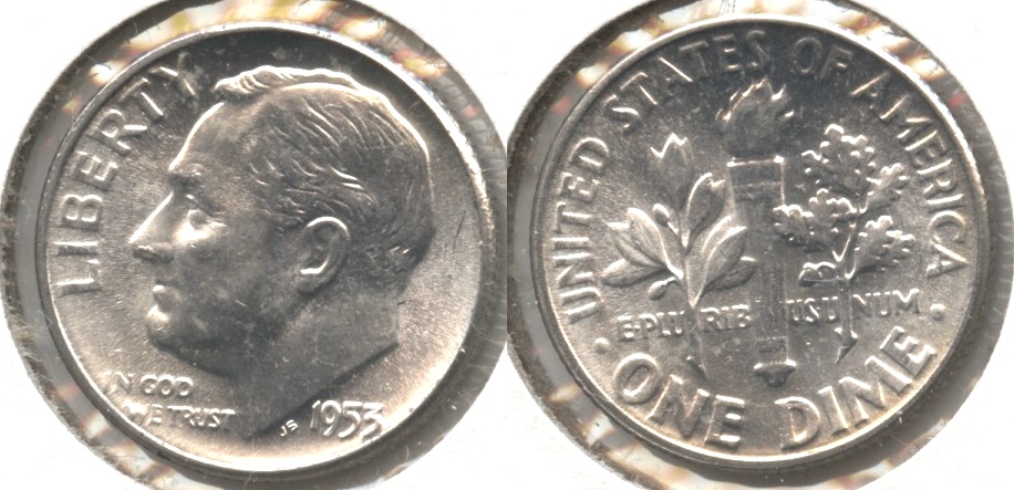 1953 Roosevelt Dime MS-63 #a