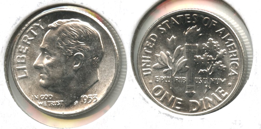 1953 Roosevelt Dime MS-63 #f