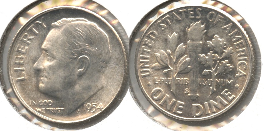 1954-S Roosevelt Dime MS-64