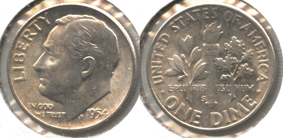 1954-S Roosevelt Dime MS-64 #a