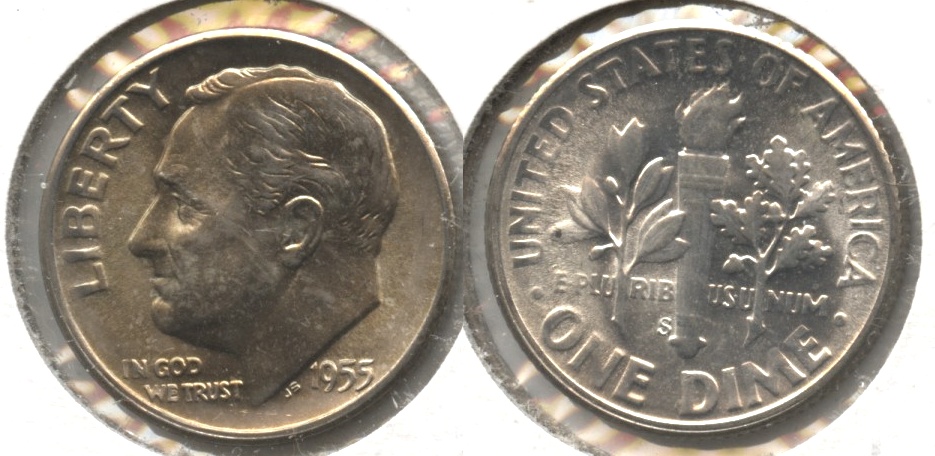 1955-S Roosevelt Dime MS-63