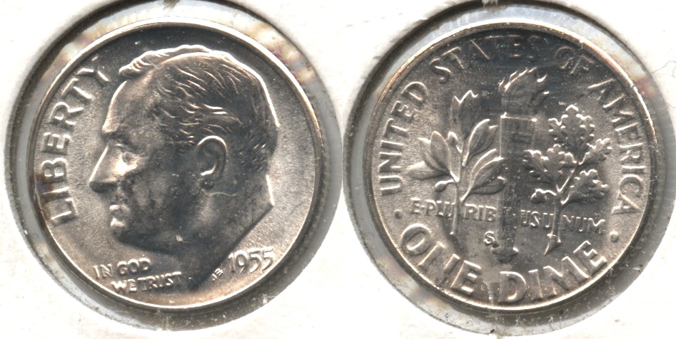 1955-S Roosevelt Dime MS-65