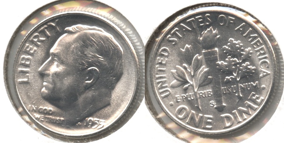 1955-S Roosevelt Dime MS-65 #a