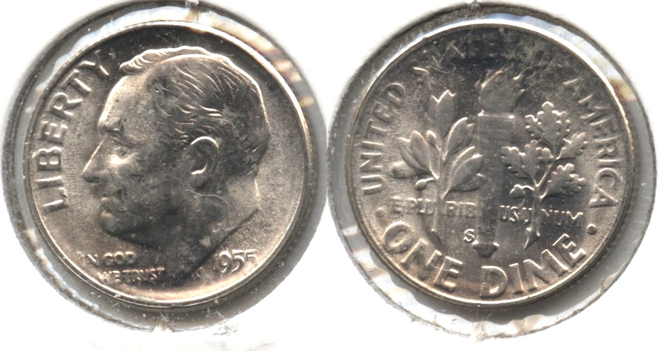 1955-S Roosevelt Dime MS-65 #c