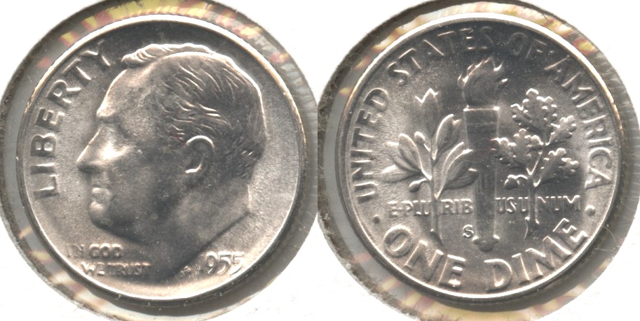 1955-S Roosevelt Dime MS-65 #d