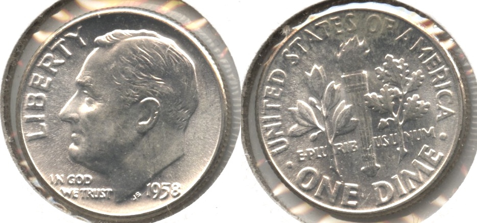 1958 Roosevelt Dime MS-64 #f