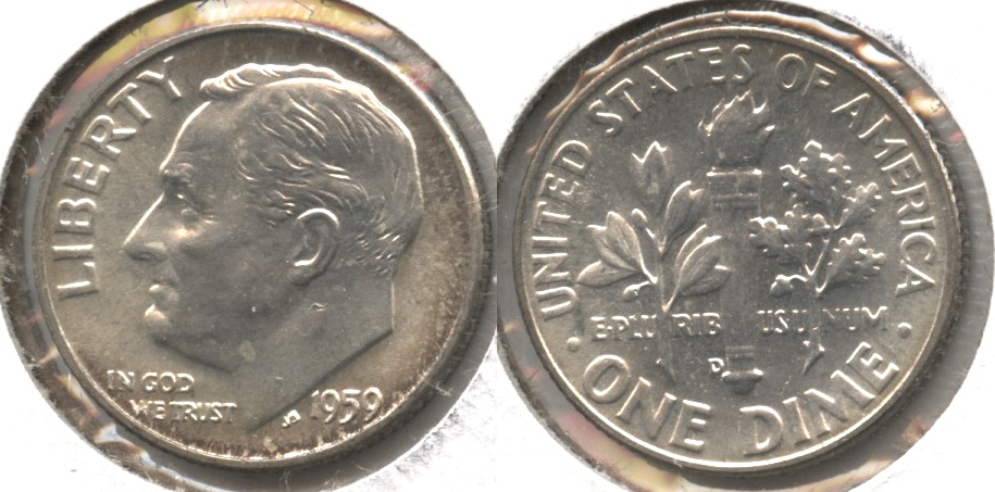 1959-D Roosevelt Dime MS-60