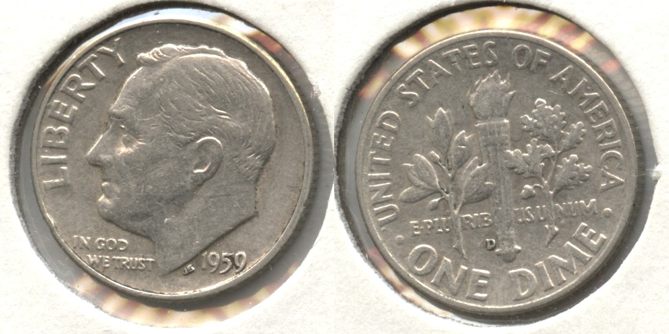 1959-D Roosevelt Dime VF-20