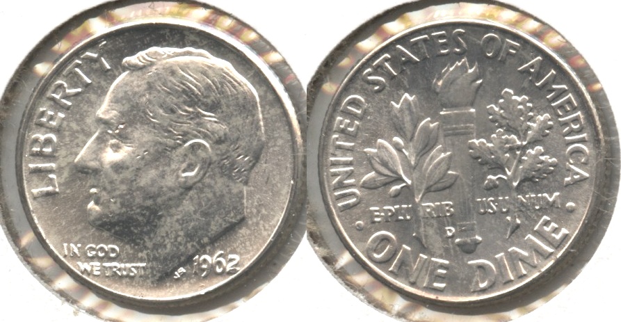 1962-D Roosevelt Dime MS-60 #d