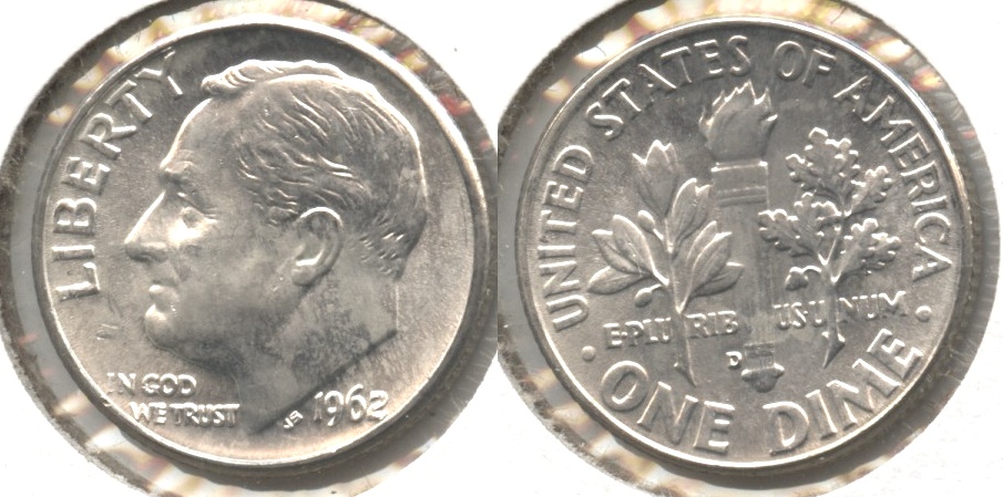 1962-D Roosevelt Dime MS-60 #g