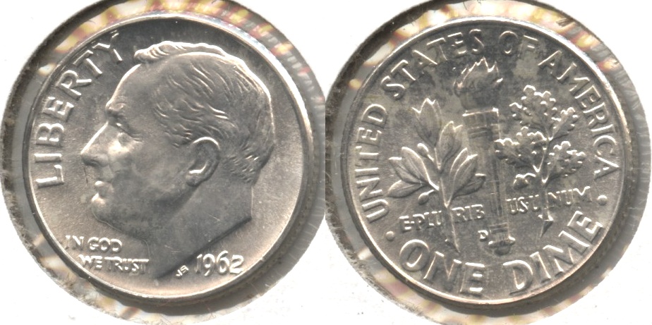 1962-D Roosevelt Dime MS-60 #j