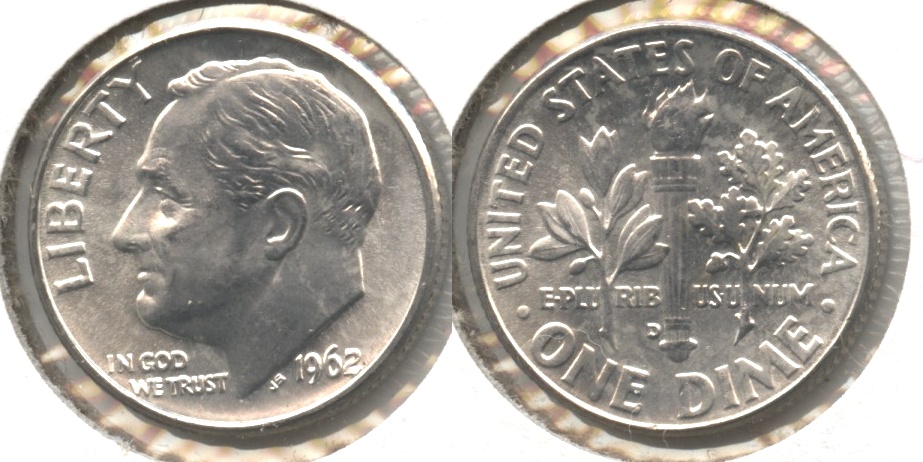 1962-D Roosevelt Dime MS-64 #v