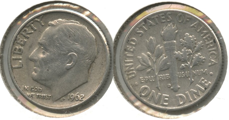 1962-D Roosevelt Dime VF-20 #a